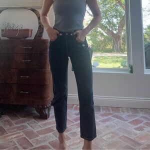 Levi's 501 Women’s size 24 waist 26” length, dark indigo wash